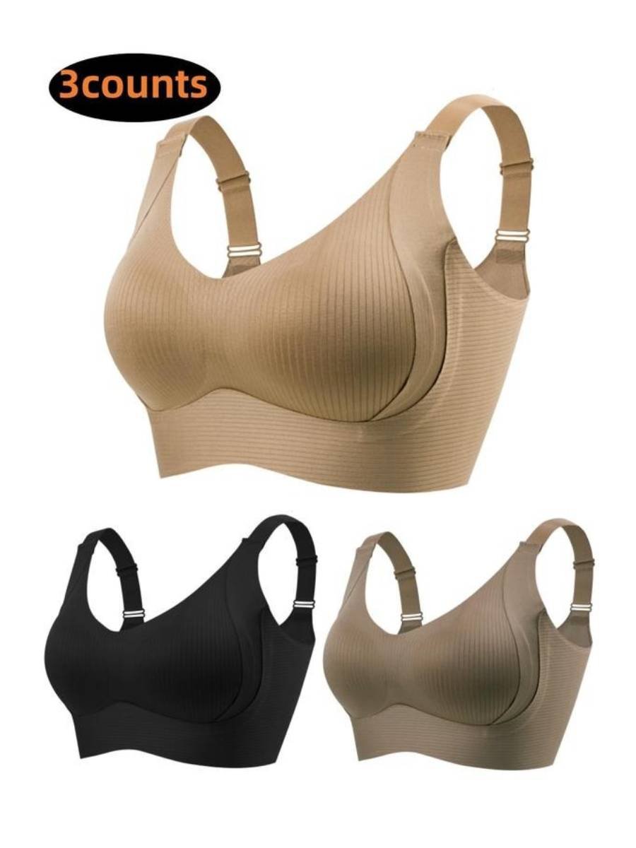 🎁 🔥Super Firming Wire-Free Full Cup Bra All-Day Comfort No More Sagging (3-Pack Value Set)