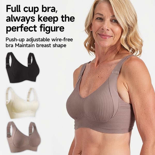 🎁 🔥Super Firming Wire-Free Full Cup Bra All-Day Comfort No More Sagging (3-Pack Value Set)