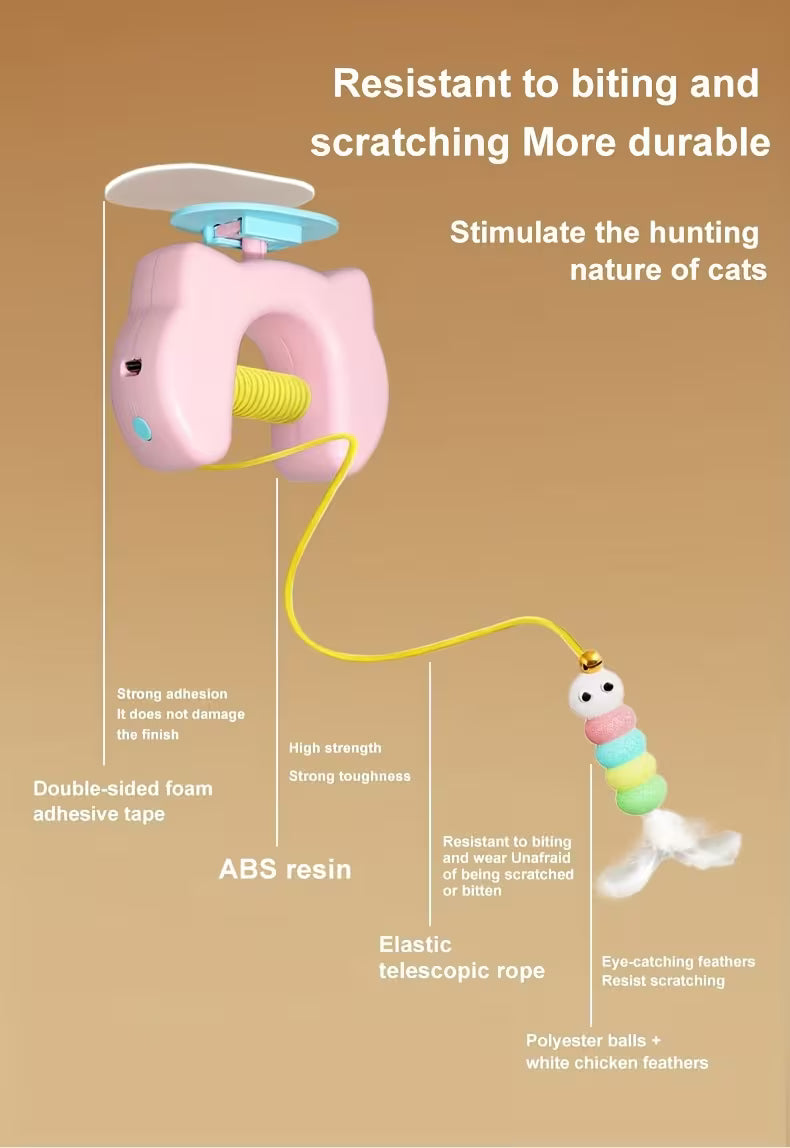 🐱 New Electric Smart Hanging Cat Toy – Retractable & Motion Sensor, Interactive Fun for Fitness & Boredom Relief 🧶⚡💫