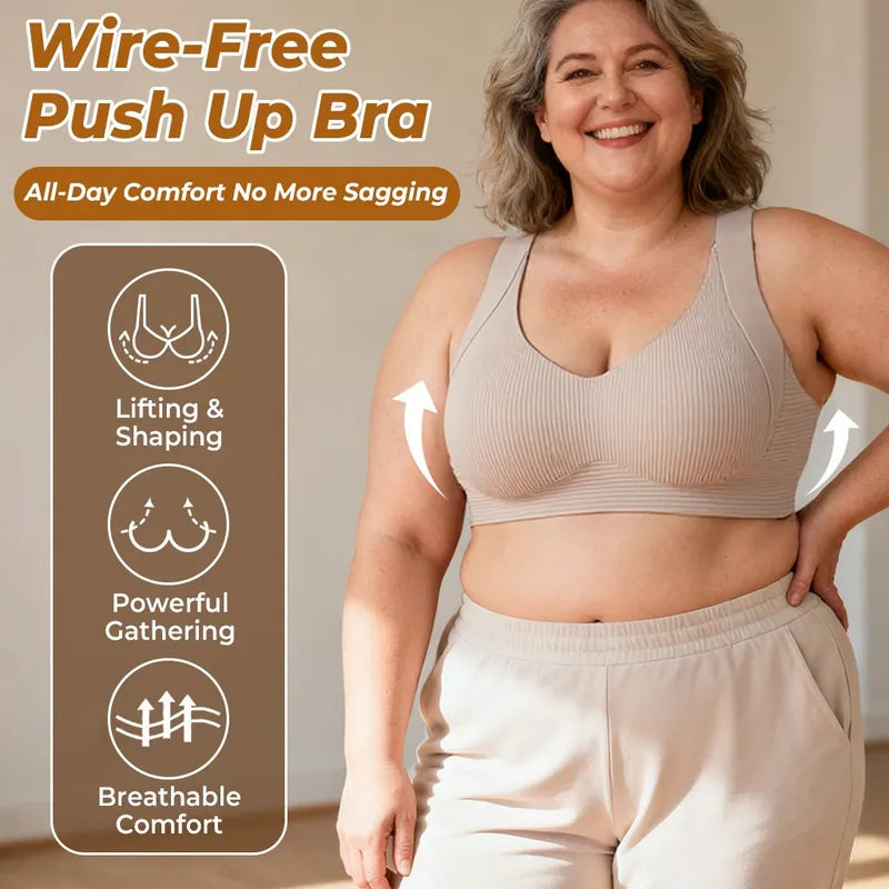 🎁 🔥Super Firming Wire-Free Full Cup Bra All-Day Comfort No More Sagging (3-Pack Value Set)