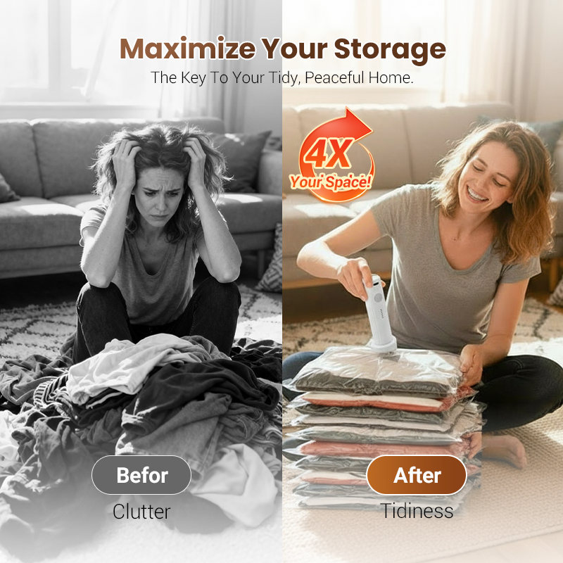 🔥 LAST DAY PROMOTION - 50%OFF 🔥 Travel Vacuum Storage Bags & Portable Pump Set
