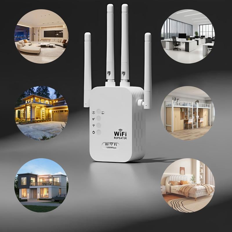 🔥2025 hot sale 🎁1200Mbps Dual Band (5GHz/2.4GHz) WiFi Extender Covers 10,000 sq. ft & 50 Devices
