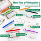 💊 A8 Waterproof Pill Organizer – 14 Large Zippered Pouches for A8 Binder