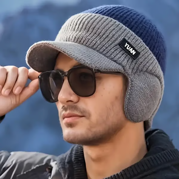 🎁 The Perfect Christmas Gift for Him: Winter Knitted Earflap Hat - Ultimate Cold Protection & Style🧢