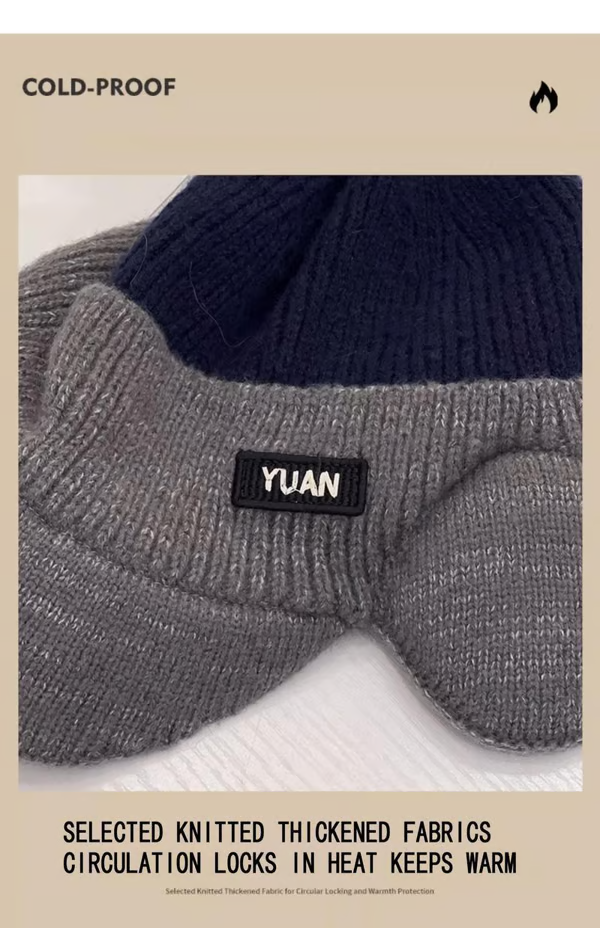 🎁 The Perfect Christmas Gift for Him: Winter Knitted Earflap Hat - Ultimate Cold Protection & Style🧢