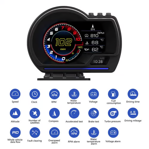 Car OBD2+GPS Head Up Digital Display Gauge Speedometer (FREE SHIPPING)