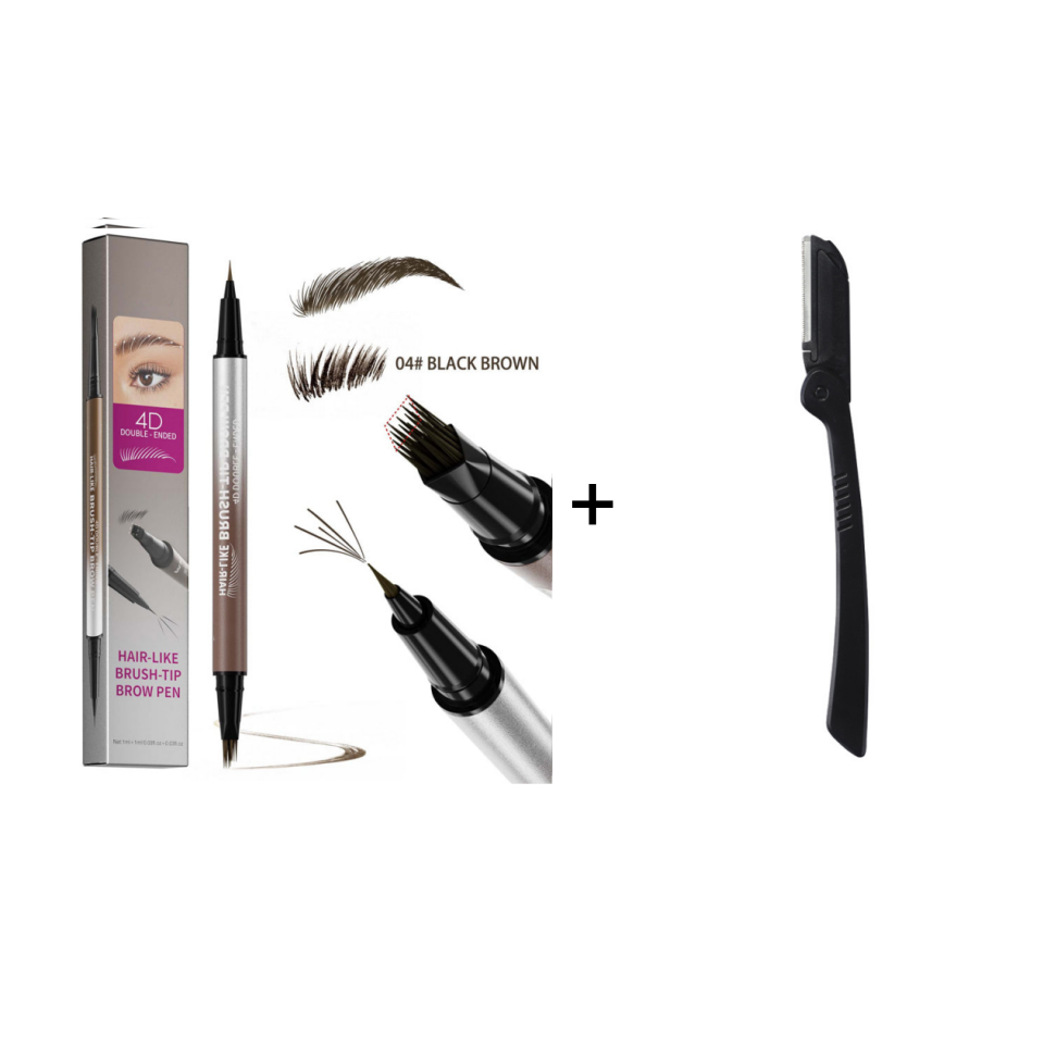 🏆Flash Sale⚡50K+ SOLD! Almost Gone💥💕2-in-1 Waterproof Liquid Brow Pen