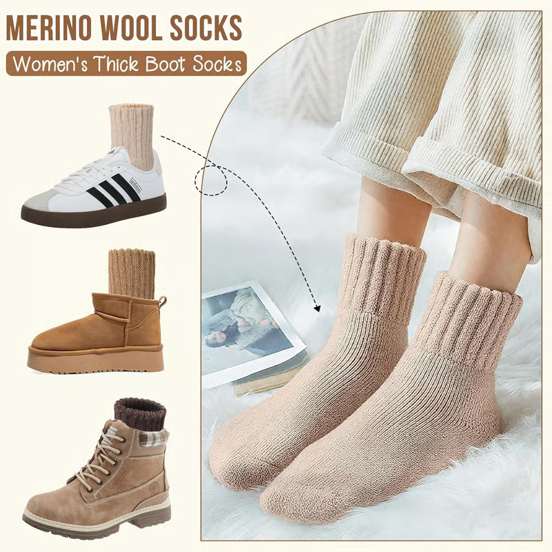 🏆5 Pairs Women's Solid Mid-calf Socks