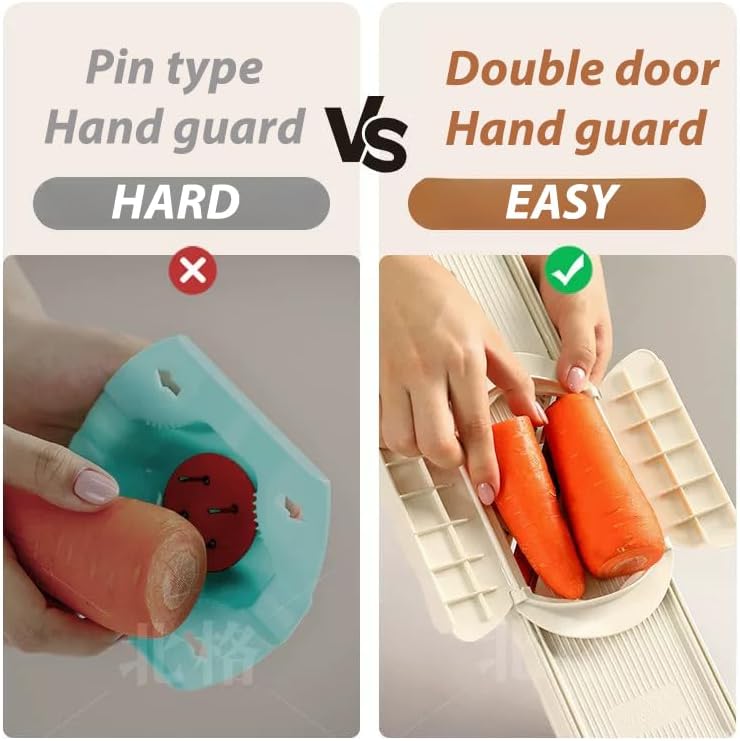 🎉4-in-1 Vegetable Slicer & Grater🥗  Dual-Guard Hand Protector with 4 Sharp Blade🔪
