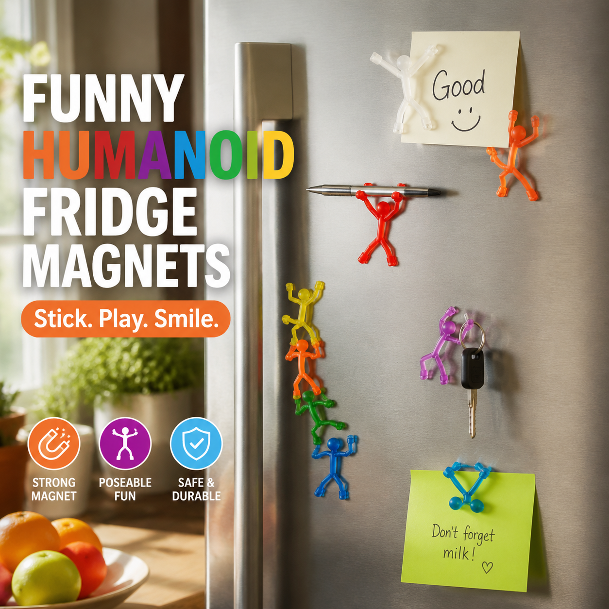 Multipurpose Funny Humanoid Fridge Magnets