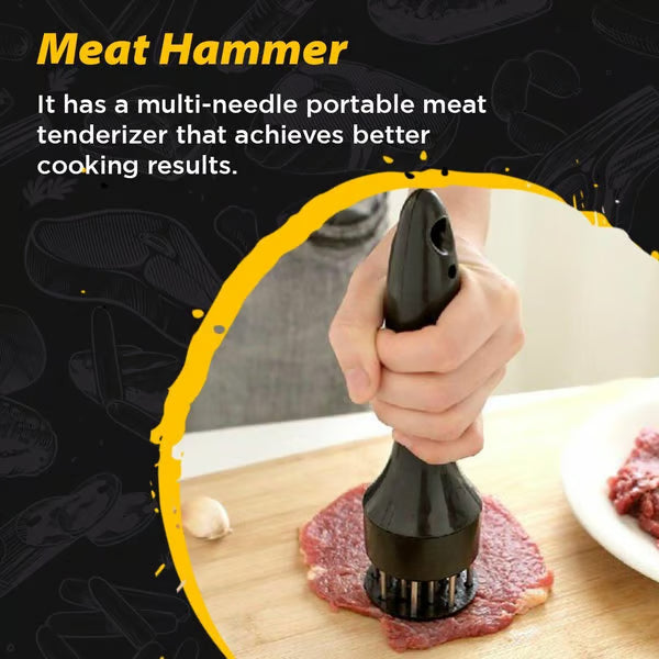 🔥Stainless Steel Meat Tenderizer Needle 21 Pin Steak BBQ Kitchen Cooking Tool
