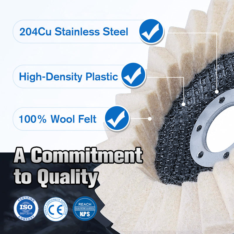 🎉BUY MORE GET MORE FREE🎁Wool Felt Flap Polishing Disc