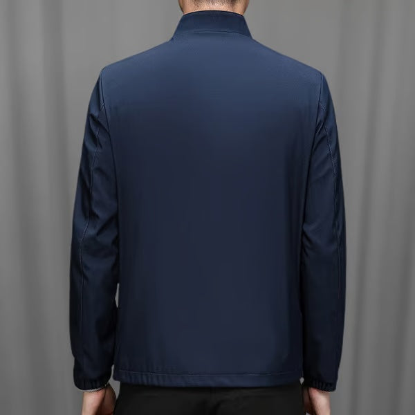👑Essential Business Suit👑 Men's Standing Collar Zipper Casual Jacket+Credit card case