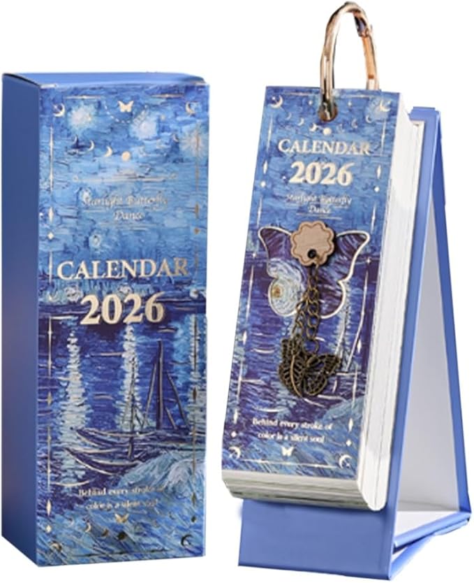 🎨 2026 Vintage European Style Oil Painting Flip Calendar