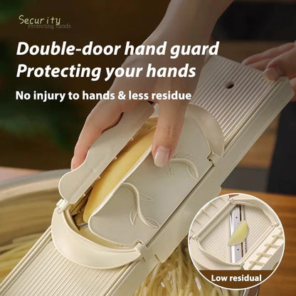 🎉4-in-1 Vegetable Slicer & Grater🥗  Dual-Guard Hand Protector with 4 Sharp Blade🔪