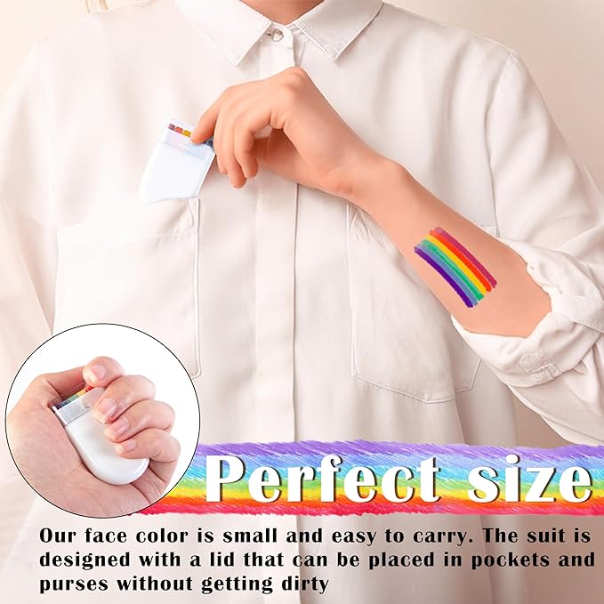 🏳‍🌈BUY 1 GET 1 FREE 😍!!!EACH ONLY NEED ￡1.89🏳‍🌈Rainbow Face Body Paint