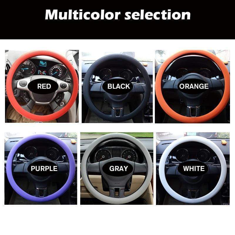 Non-slip Silicone Universal Car Steering Wheel Protective Cover