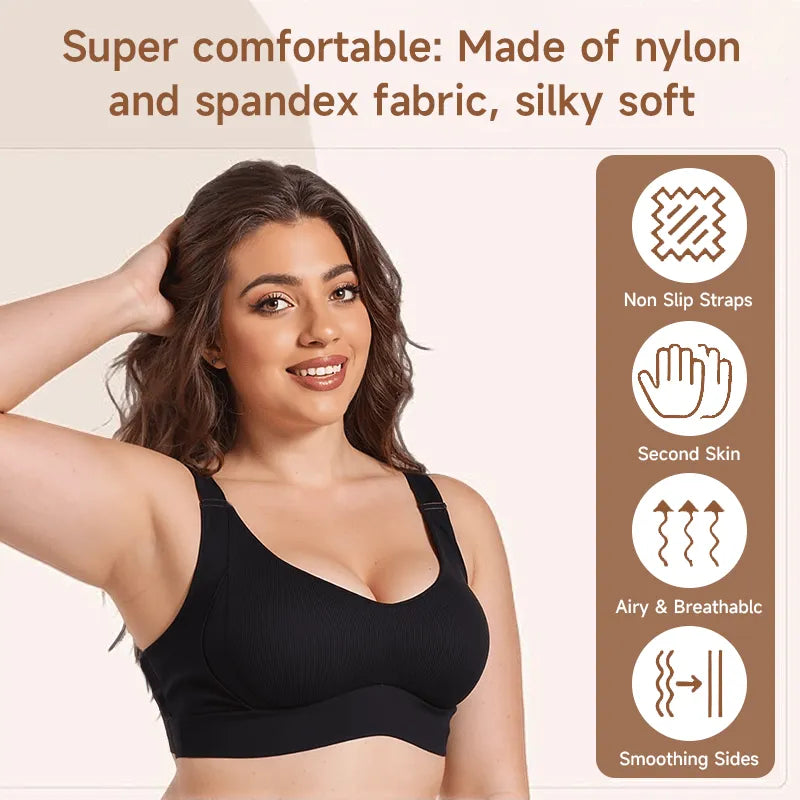 🎁 🔥Super Firming Wire-Free Full Cup Bra All-Day Comfort No More Sagging (3-Pack Value Set)