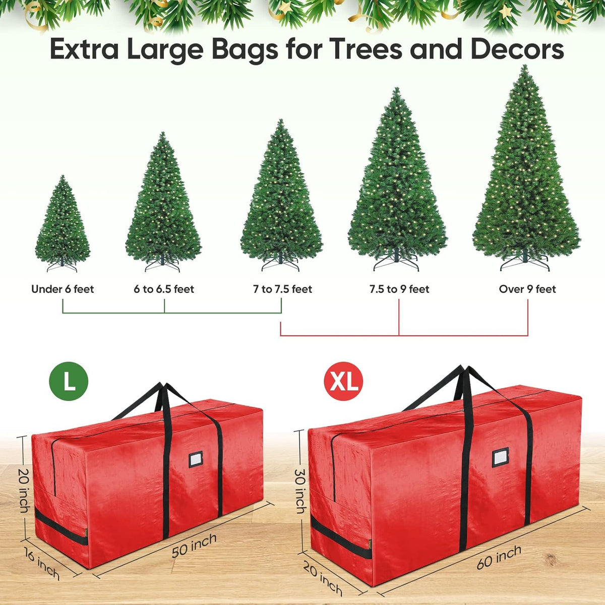 🎄 50% OFF NOW ! 🎅 Christmas Tree Durable Waterproof Storage Bag – Easy to Carry, Protects from Dust & Moisture 🎁