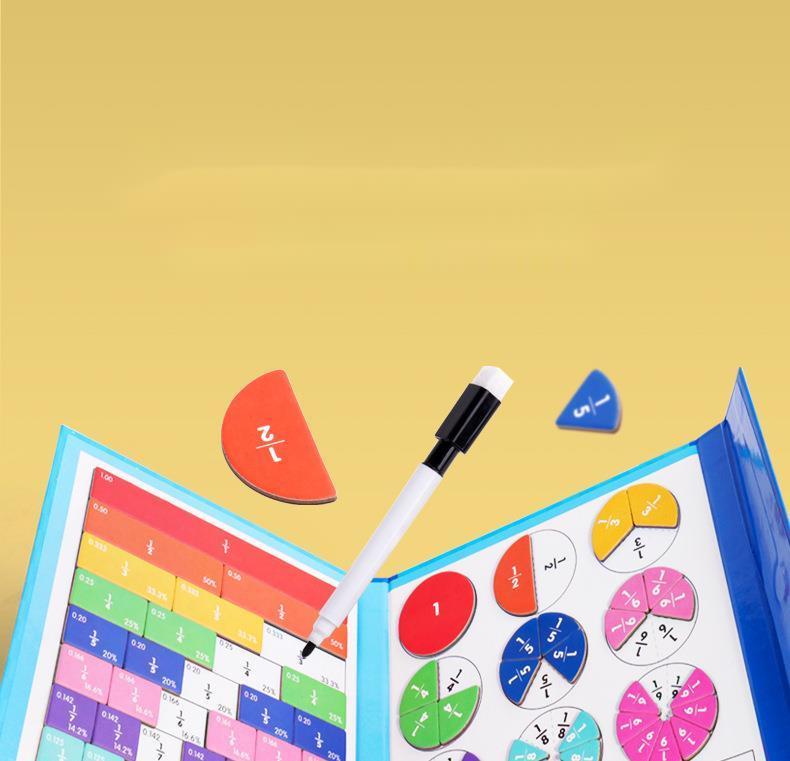 🔥LAST DAY SALE 49% OFF🏅Educational Magnetic Book Fraction Puzzle