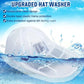 Polypropylene Hat Washer Cage with Adjustable Shaper, 1 Pack White Free Gift Mesh Bag, Laundry Accessory Zipper Organizer for Adult Caps, Hat Cleaning Protection in Washer