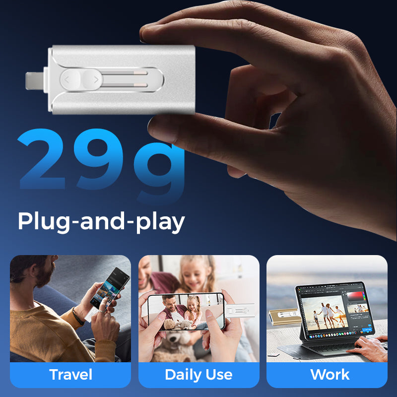 🔥Clearance sale: 80% off🔥64GB Micro USB + MFi Certified Lightning + 8 Pin + USB 3.0 ⚡4 in1 Flash Drive for iPhone/iPad/Android/PC⚡