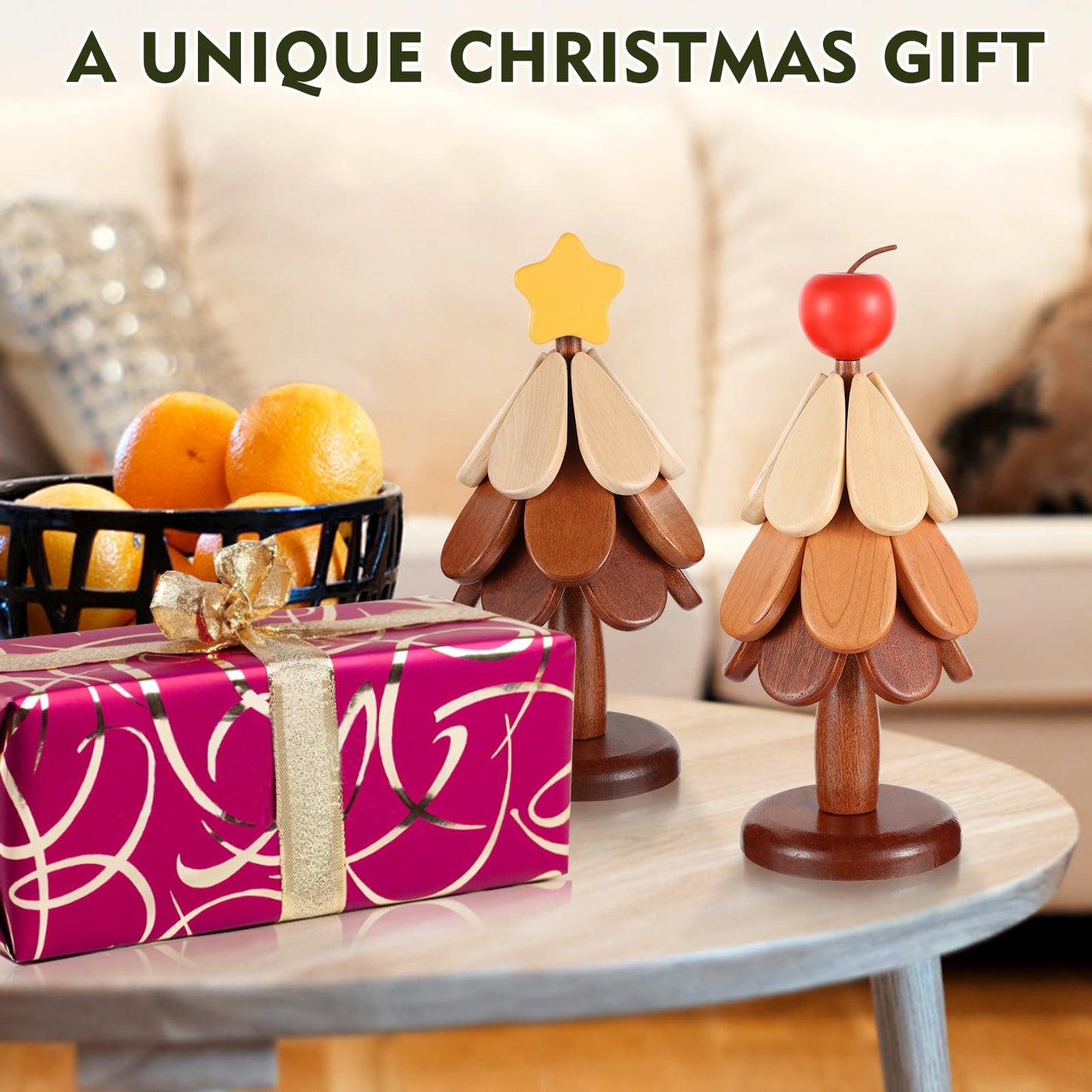 🌲Natural Wooden Tree Trivets for Hot Dishes