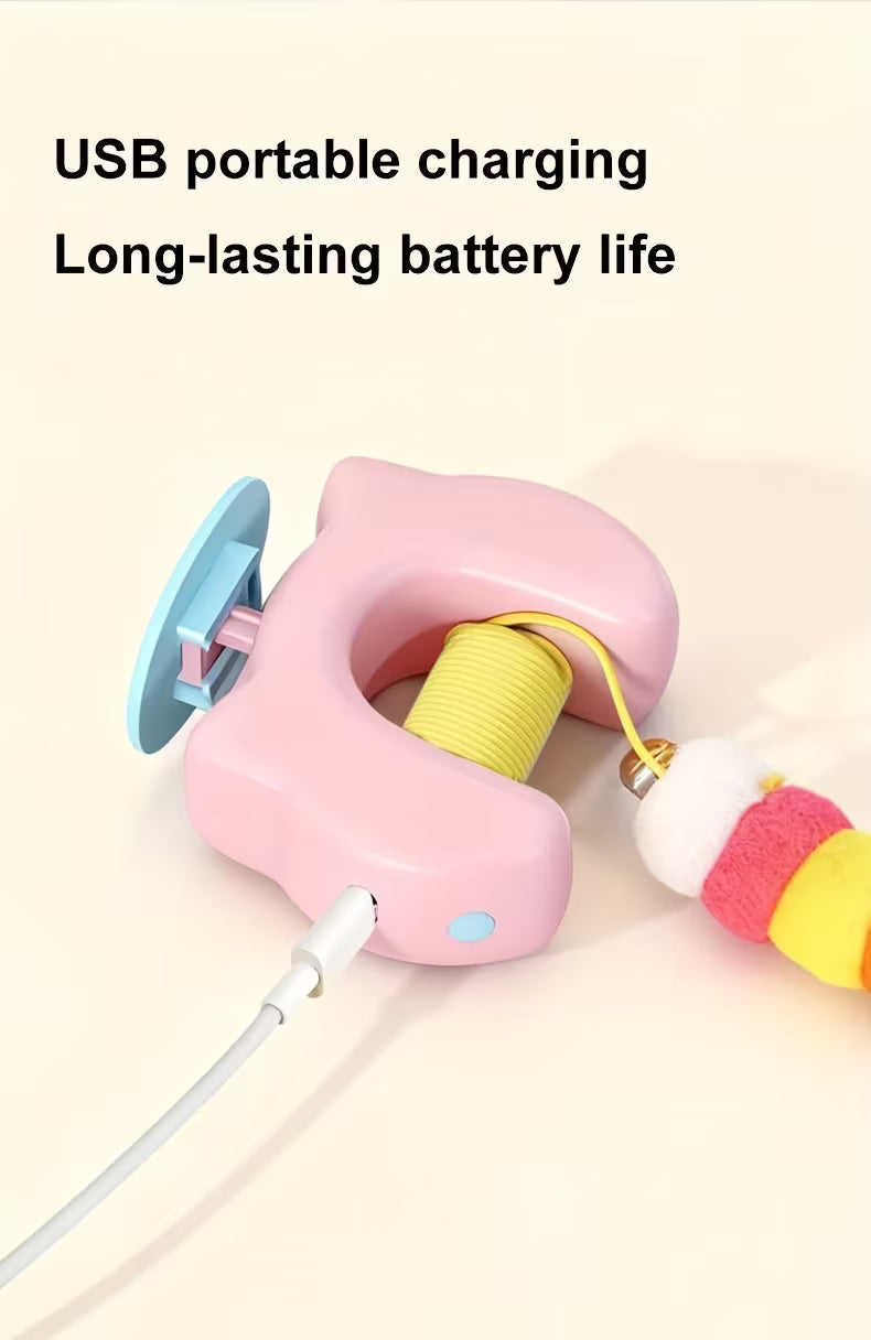 🐱 New Electric Smart Hanging Cat Toy – Retractable & Motion Sensor, Interactive Fun for Fitness & Boredom Relief 🧶⚡💫