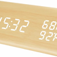 Wooden Alarm Clock WIth Temperature Humidity Sensor