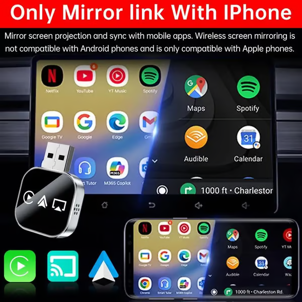 Wireless Carplay Mirror Link Adapter
