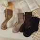 🏆5 Pairs Women's Solid Mid-calf Socks
