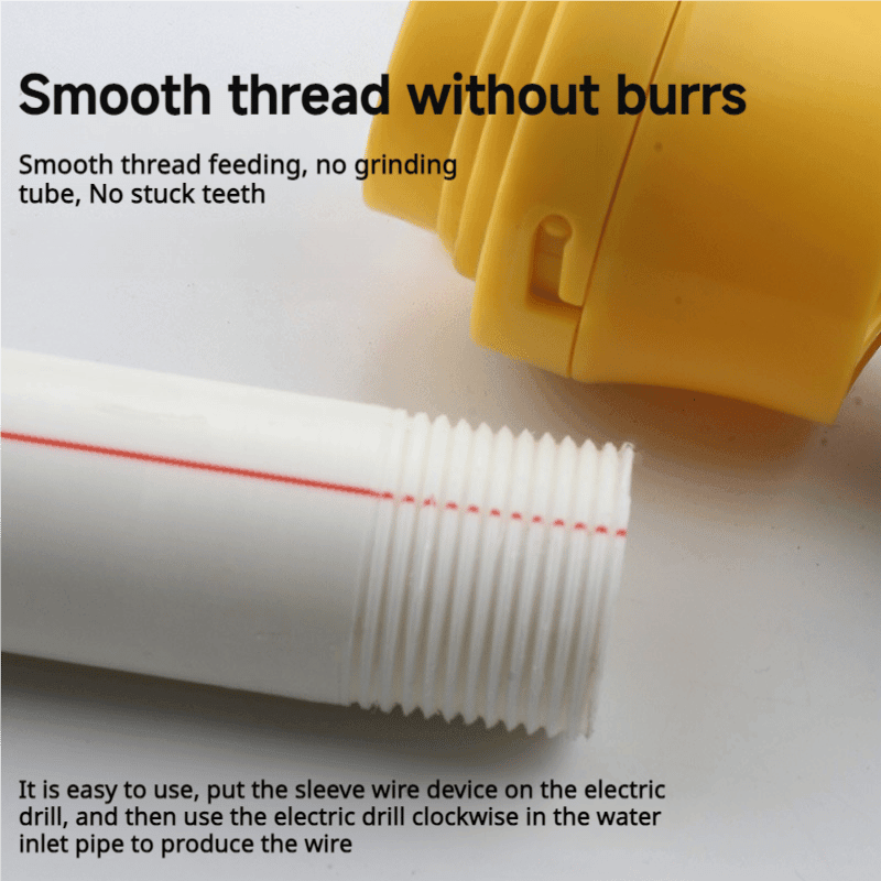 🔩✨Electric Drill Compatible PVC Pipe Threader Kit with Various Die Sizes🔥