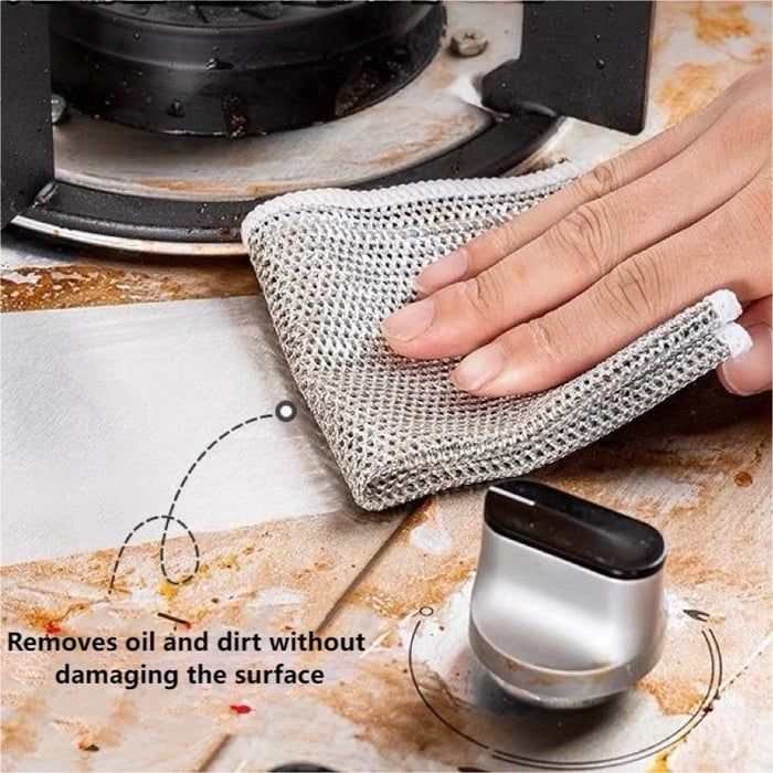 ✨NEW YEAR SALE🤩Multipurpose Non-Scratch Scrubbing Wire Dishwashing Rags