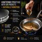 Hand-hammered, uncoated non-stick frying pan 🍳 [Scratch-resistant] Steel wool resistant. Metal spatula resistant.