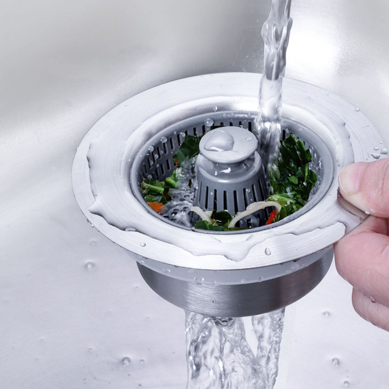 ✨ Fresh Sink, Zero Effort! Click-to-Clean Odor Filter. No More Stink! 💧