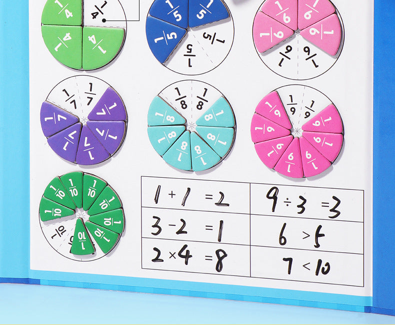 🔥LAST DAY SALE 49% OFF🏅Educational Magnetic Book Fraction Puzzle