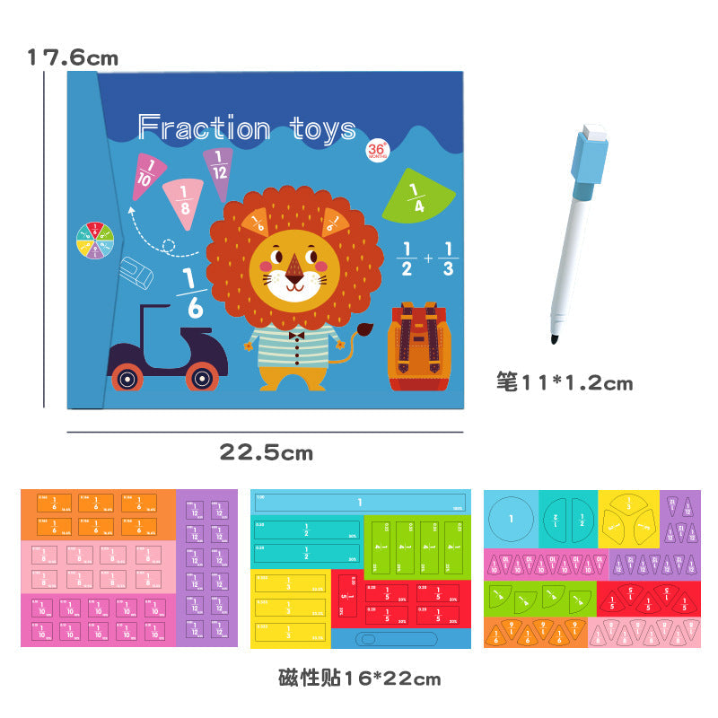 🔥LAST DAY SALE 60% OFF🏅Montessori Magnetic Book Fraction Puzzle
