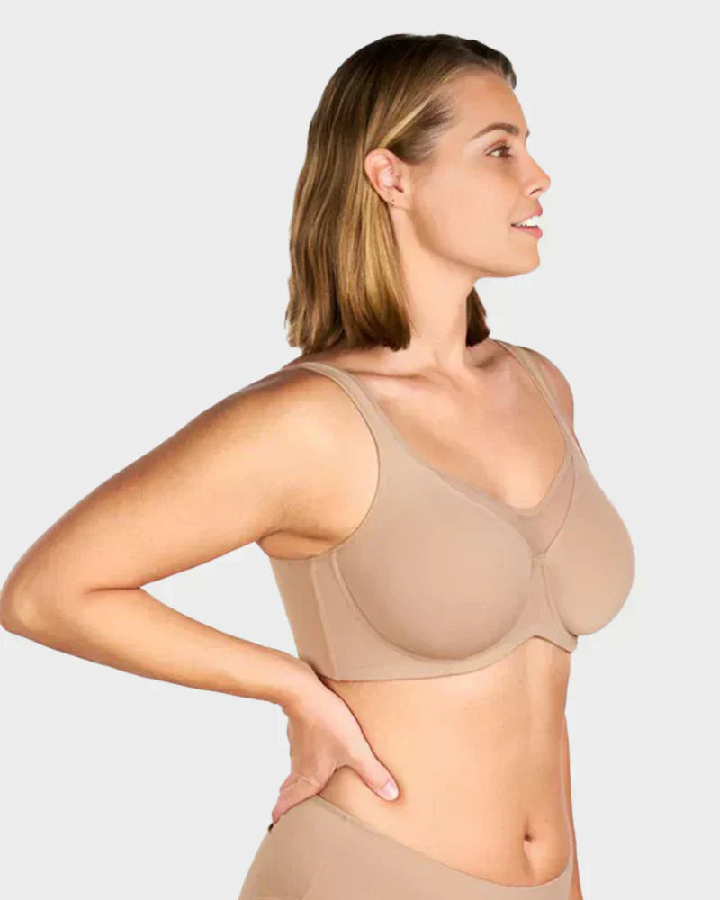 🏆 Last Day Special Price £9.99! 💐Women's Elegant Sheer Full Coverage Plus Size Bra