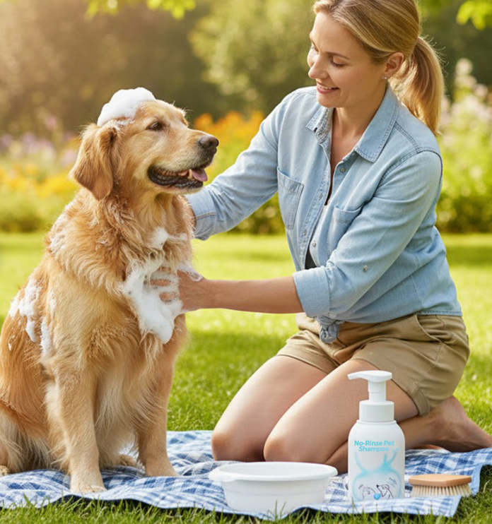 No-Rinse Pet Shampoo Foam – Natural, Antibacterial & Gentle Formula for Stress-Free Dog & Cat Grooming!