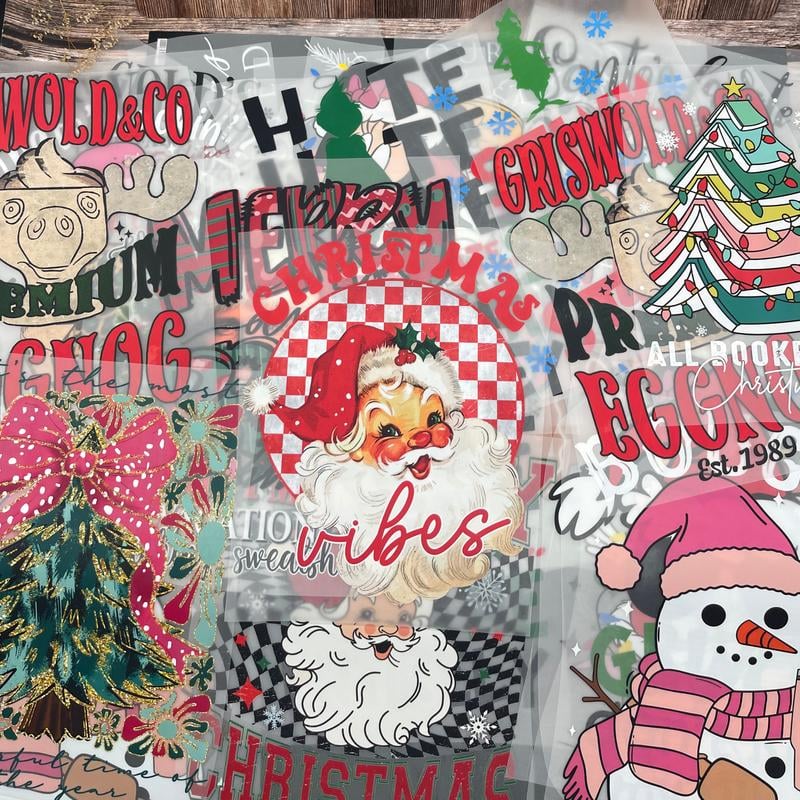 🎄Christmas Mystery DTF Transfer Bundle – Ready to Press Holiday Designs | Santa, Reindeer, Gingerbread & Festive Graphics for T-Shirts, Totes & DIY Gifts🎄