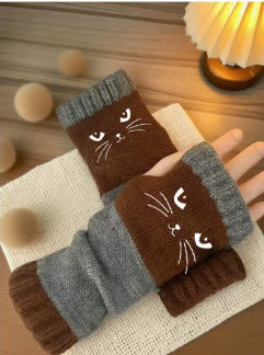 🎁Last Day Promotion 49% OFF🐱 Cute Women’s Knitted Cat Gloves — For Warm Hands & Free Fingers🧶