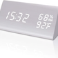 Wooden Alarm Clock WIth Temperature Humidity Sensor