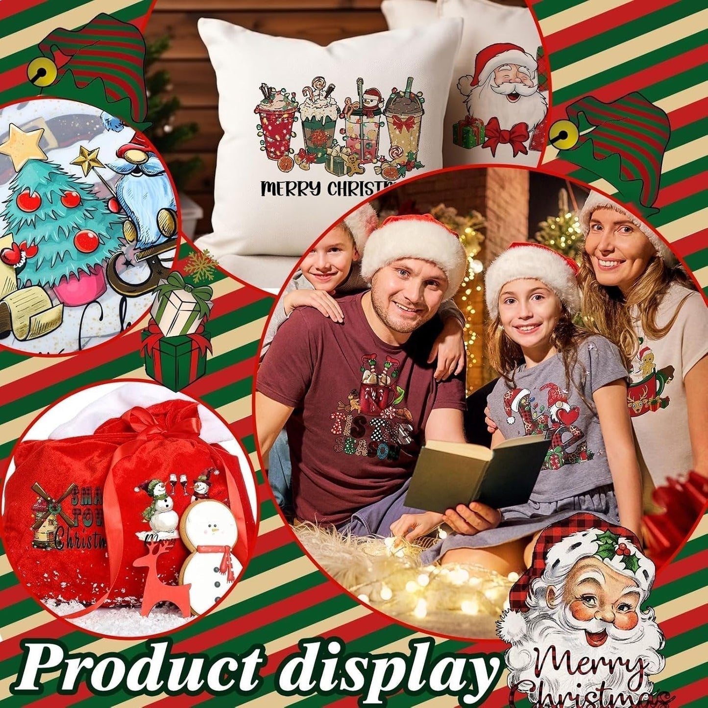 🎄Christmas Mystery DTF Transfer Bundle – Ready to Press Holiday Designs | Santa, Reindeer, Gingerbread & Festive Graphics for T-Shirts, Totes & DIY Gifts🎄