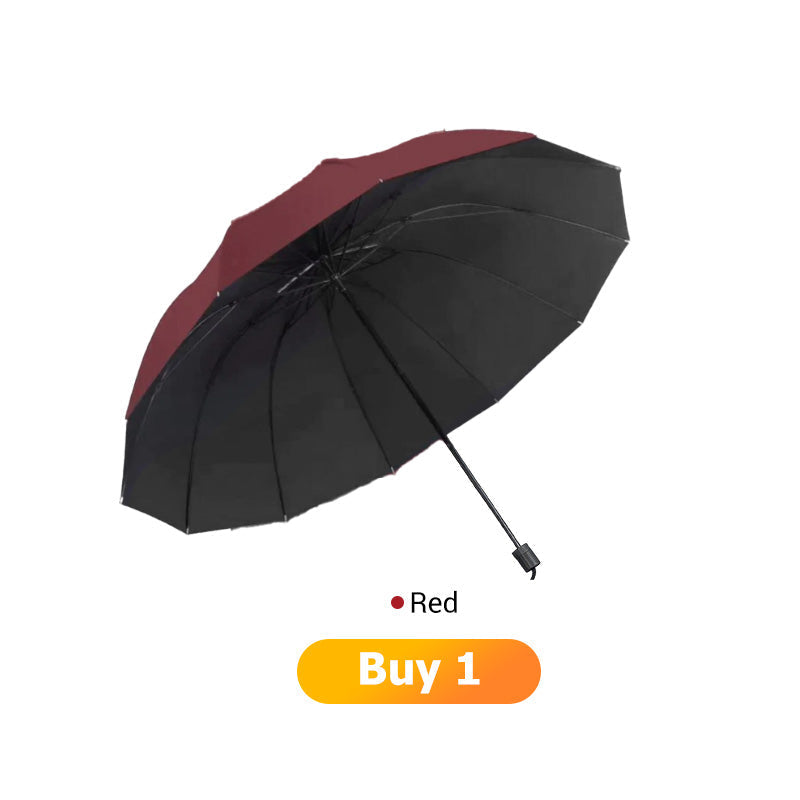☔✨🌧️💨 12-Rib Windproof Umbrella – Large Coverage, Compact Fold & Durable Frame for Heavy Rain & Wind. Over 13,847 Dry Days Guaranteed!✨