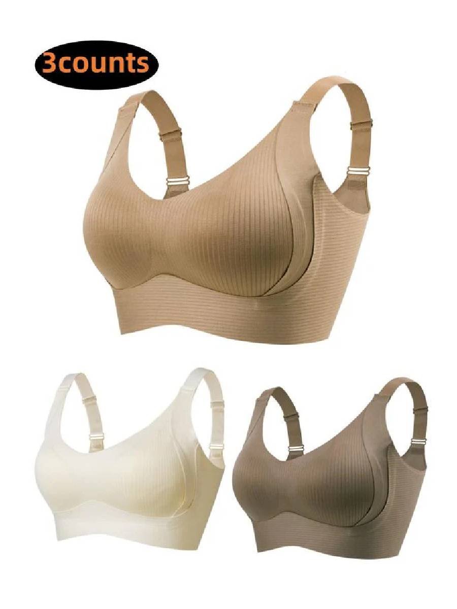 🎁 🔥Super Firming Wire-Free Full Cup Bra All-Day Comfort No More Sagging (3-Pack Value Set)