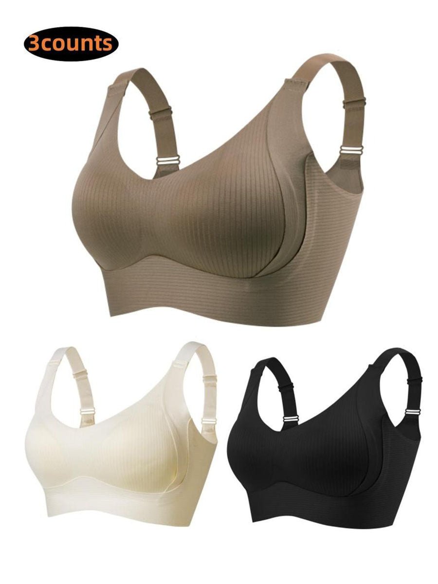 🎁 🔥Super Firming Wire-Free Full Cup Bra All-Day Comfort No More Sagging (3-Pack Value Set)