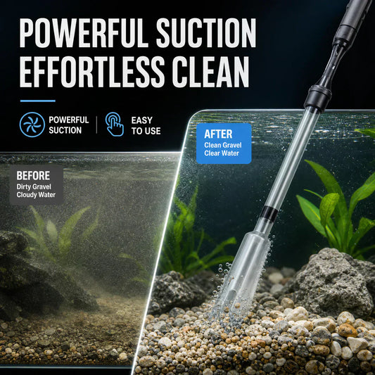 🥳2026 HOT SALE🥳💞50K+ SOLD!🐠⚡ 50% OFF! Electric Aquarium Gravel Cleaner – Battery‑powered, no manual pumping. Adjustable tube length fits small to large tanks. Clean gravel & change water with ease! 🧹✨