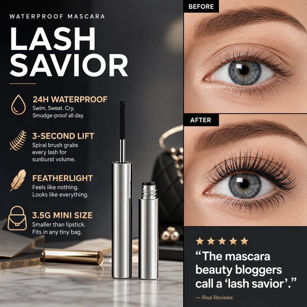 🌟LAST DAY SALE: ONLY ￡7.99!!🎁✨ Waterproof Curling & Lengthening Mascara ✨