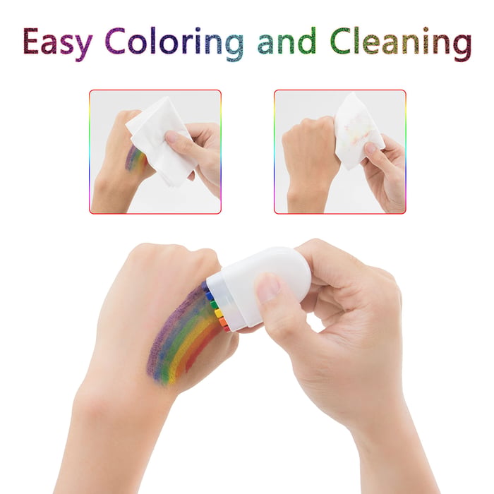 🏳‍🌈BUY 1 GET 1 FREE 😍!!!EACH ONLY NEED ￡1.89🏳‍🌈Rainbow Face Body Paint