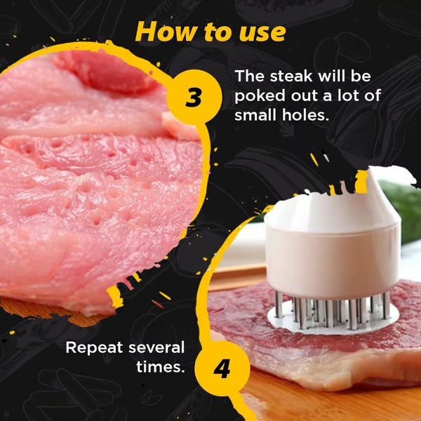 🔥Stainless Steel Meat Tenderizer Needle 21 Pin Steak BBQ Kitchen Cooking Tool